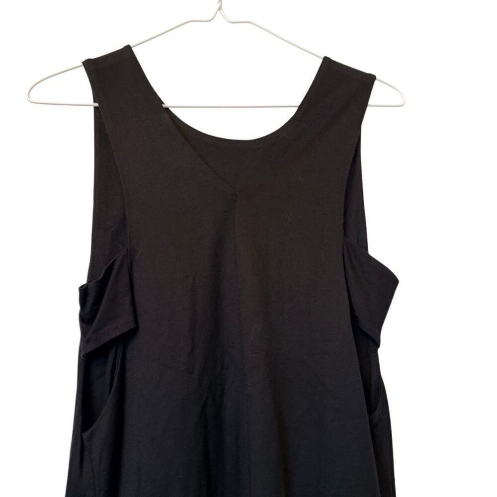 Banana Republic Sleeveless V-Neck Open Sides Double Layered Mini Dress Black XS - Picture 4 of 6